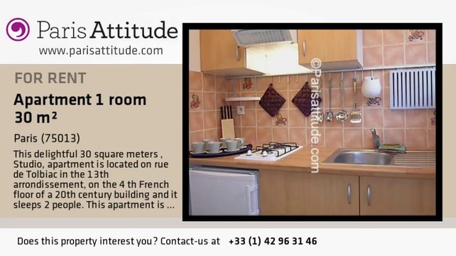 Studio Apartment for rent - Tolbiac, Paris - Ref. 6893