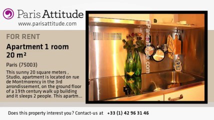 Studio Apartment for rent - Arts et Métier, Paris - Ref. 1228