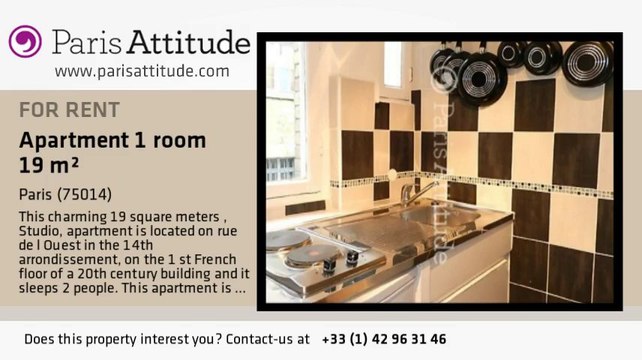 Studio Apartment for rent - Plaisance/Pernety, Paris - Ref. 8085