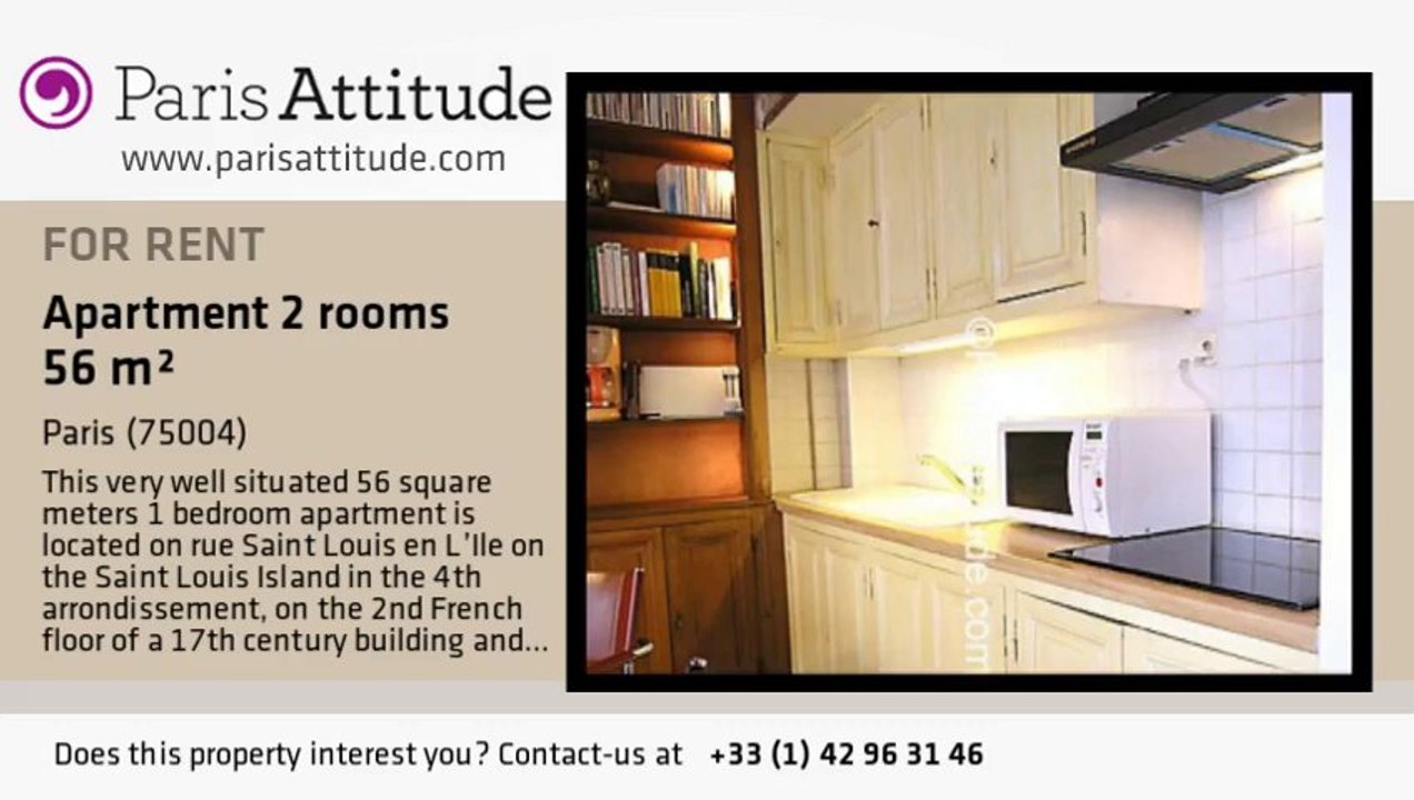 1 Bedroom Apartment for rent - Ile St Louis, Paris - Ref. 406