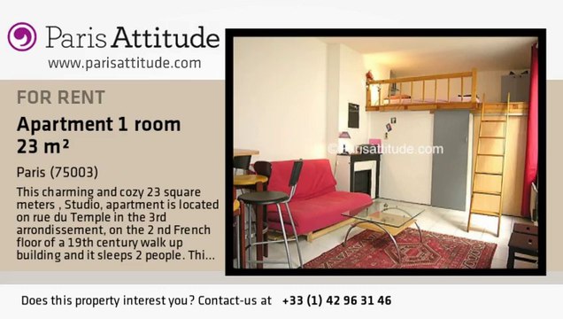 Studio Apartment for rent - Temple, Paris - Ref. 6406