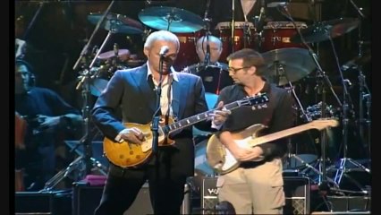 Mark Knopfler, Sting, Eric Clapton, Phil Collins Money For Nothing (Montserrat 1997) HD