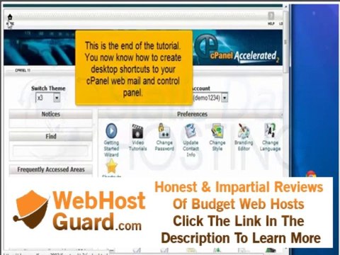 How to setup desktop shorcuts for cPanel - Static Data Hosting