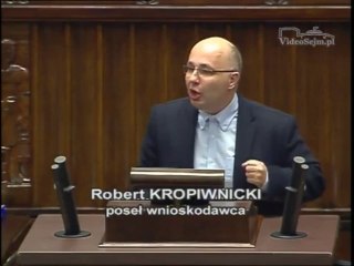 Robert Kropiwnicki - wystąpienie z dnia 8 listopada 2013 r.