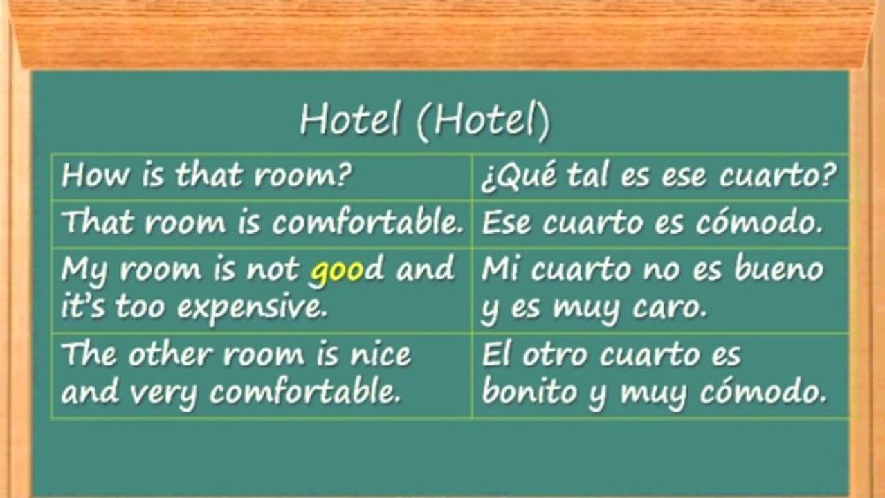 Como aprender ingles rápido y fácil - En el hotel