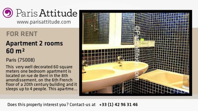 1 Bedroom Apartment for rent - Champs Elysées, Paris - Ref. 813