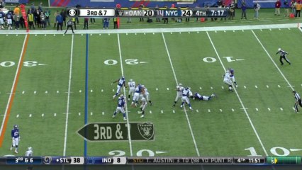 Giants defense, sack, 9-yd loss