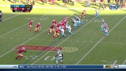 Panthers defense, sack, 4-yd loss