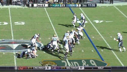 Titans defense, sack, 3-yd loss