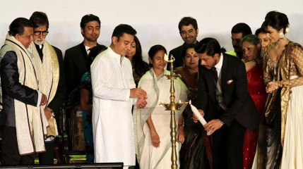 SRK-BigB at 19th  Kolkata International  Film Festival launch