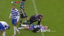 Joey Barton essuie ses crampons sur les parties intimes de son adversaire !