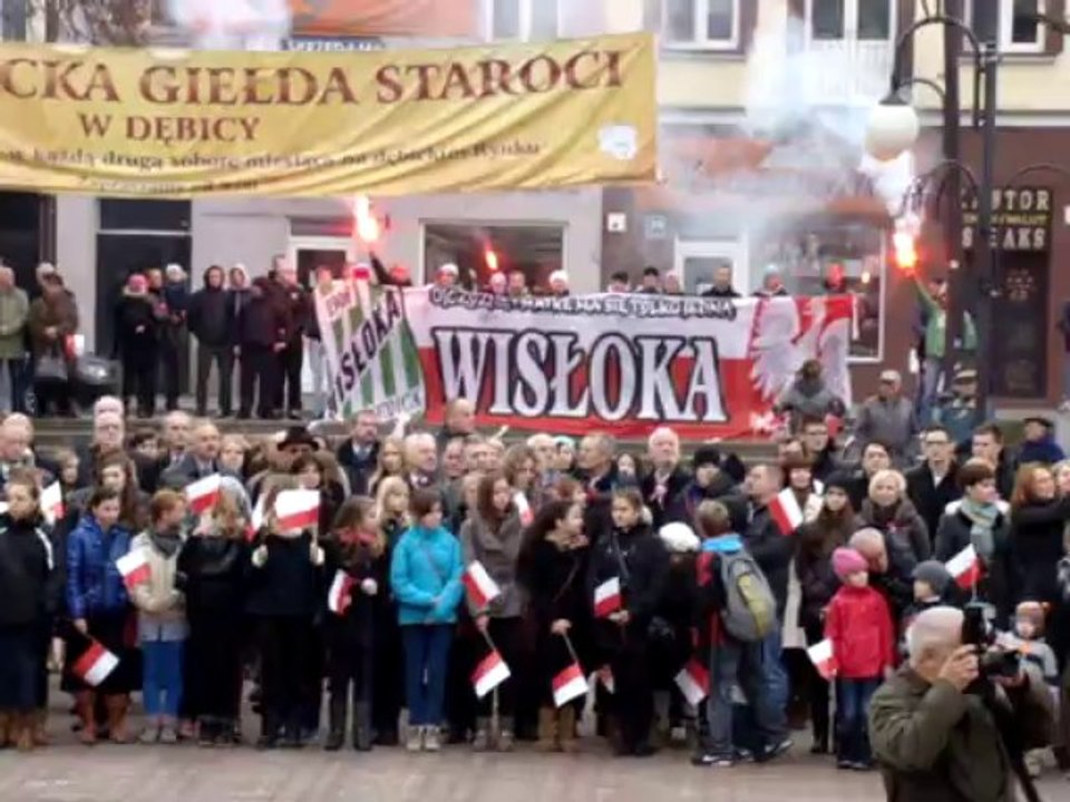 Uroczystości na dębickim Rynku z okazji "Święta Niepodległości".