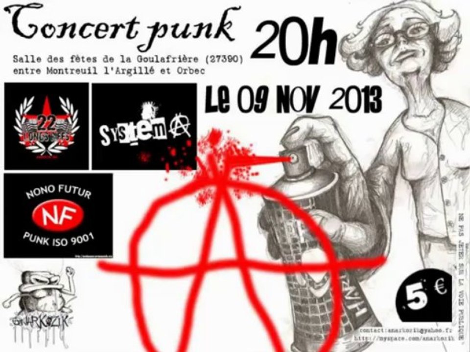 Nono Futur, Système A et 22 Longs Riffs, à La Goulafrière, le 09 novembre 2013.