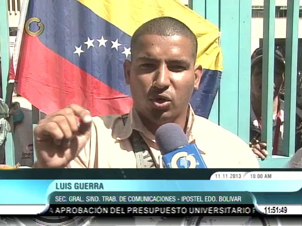 Trabajadores de Ipostel protestaron en Bolívar para exigir pago de pasivos laborales