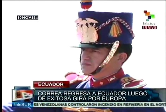 Regresa a Ecuador el presidente Rafael Correa tras gira por Europa