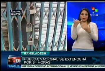 Paro nacional en Bangladesh cumple 48 horas