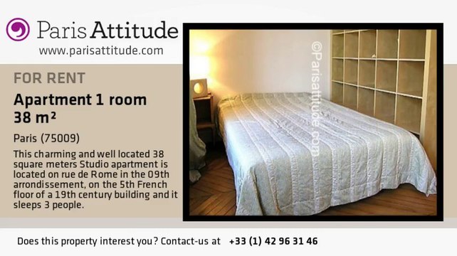 Studio Apartment for rent - St-Lazare, Paris - Ref. 4305