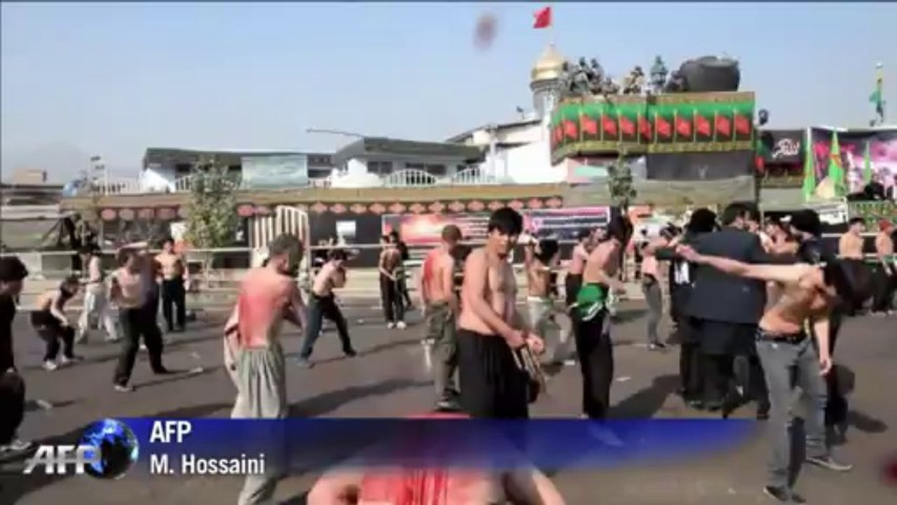 Célébrations de l'Achoura: rituel de l'auto-flagellation
