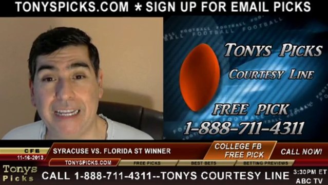 Florida St Seminoles vs. Syracuse Orange Pick Prediction College Football Odds Preview 11-16-2013