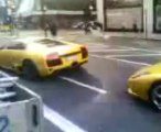 2 murcielagos cruising down the streets of london