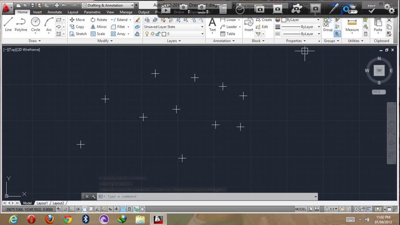 Autocad 2013 tutorial  multipul point and point stylein in hindi Urdu (20-50) By MNRAQ