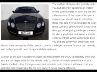 Finalising the sale of your used car l Acklam Car Centre