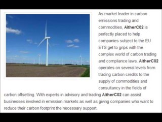 Mastering the World's Environmental and Energy Markets -- AitherCo2