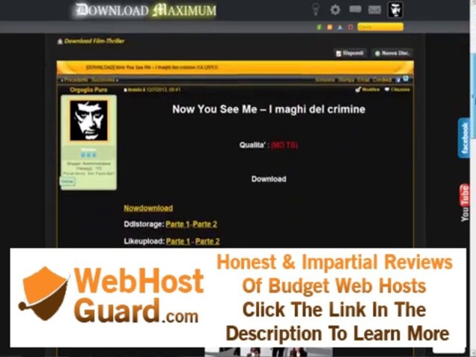 Guida per come scaricare con l'hosting NowDownload By downloadmaximum