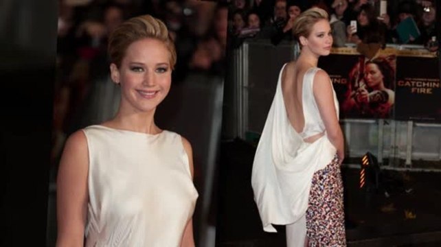 Jennifer Lawrence Wows in White at the Hunger Games Premiere