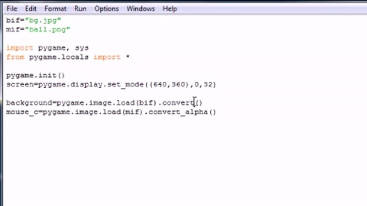 Game Development Tutorial - 2 - Basic Pygame Program By MNRAQ