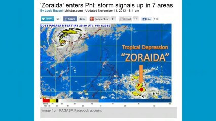 ALERT NEWS Tropical Depression ZORAIDA heads for the  Philippines