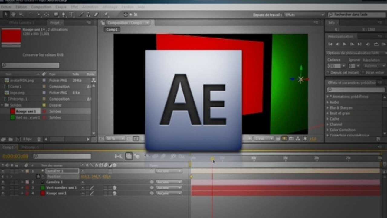 Tutoriel after effect - les bases d'after effect