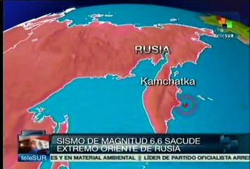 Sismo de magnitud 6,6 en la costa oriental de Rusia