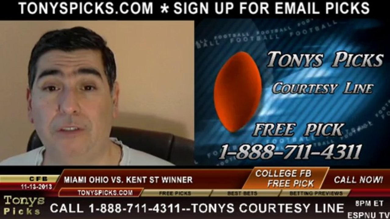 Kent St Golden Flashes vs. Miami Ohio Redhawks Pick Prediction College Football Odds Preview 11-13-2013