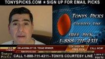 Texas Longhorns vs. Oklahoma St Cowboys Pick Prediction College Football Odds Preview 11-16-2013