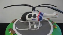 Hélicoptère en pâte à sucre
