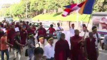 Myanmar Buddhist monks rally against visit by Muslim body