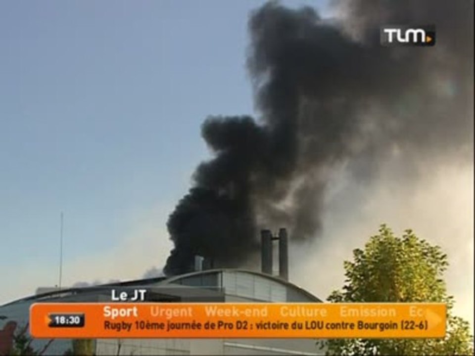 Incendie à l'usine d'incinération de Rillieux