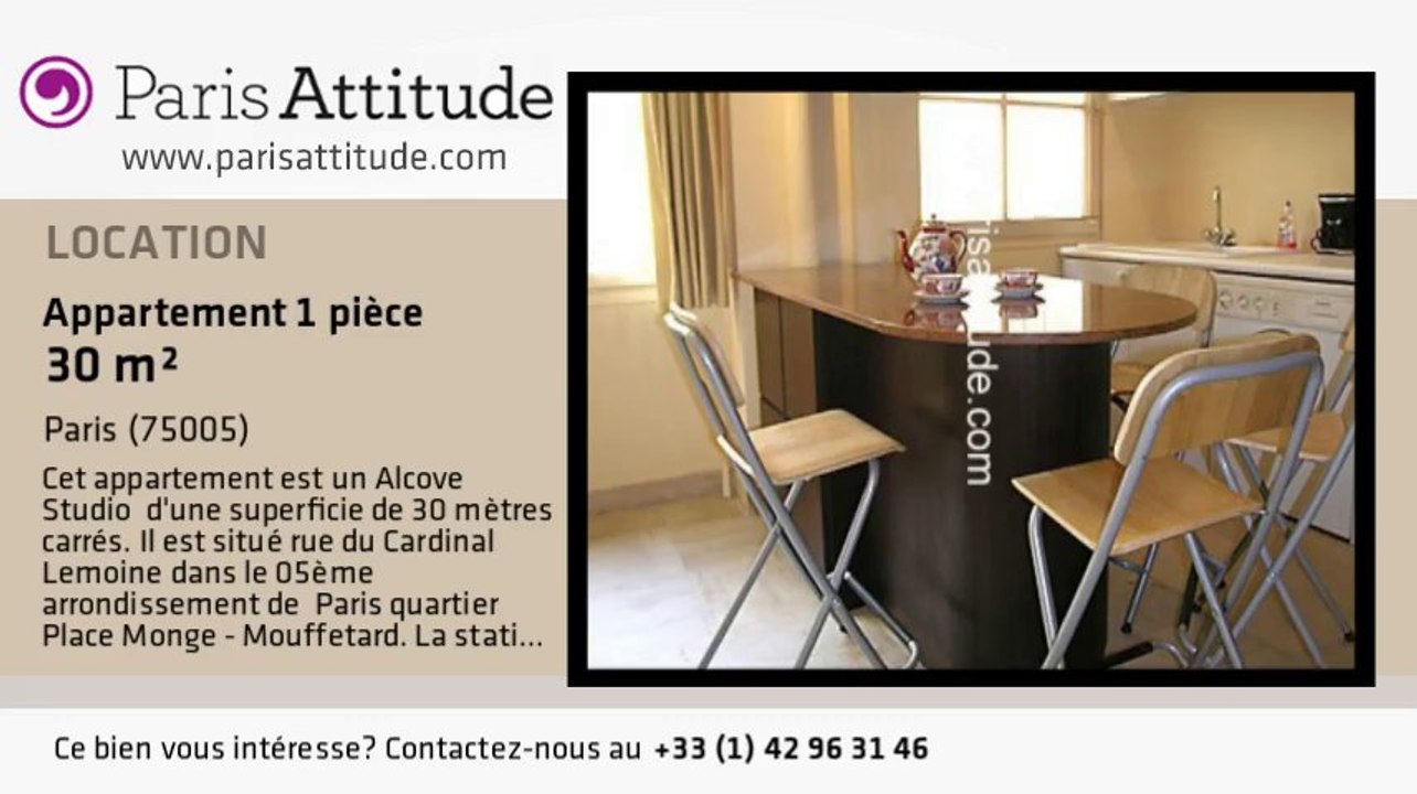 Appartement Alcove Studio à louer - Place Monge, Paris - Ref. 3614