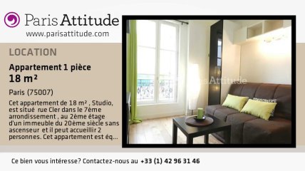 Appartement Studio à louer - Tour Eiffel, Paris - Ref. 8287