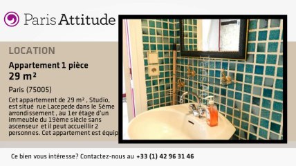 Appartement Studio à louer - Place Monge, Paris - Ref. 8428