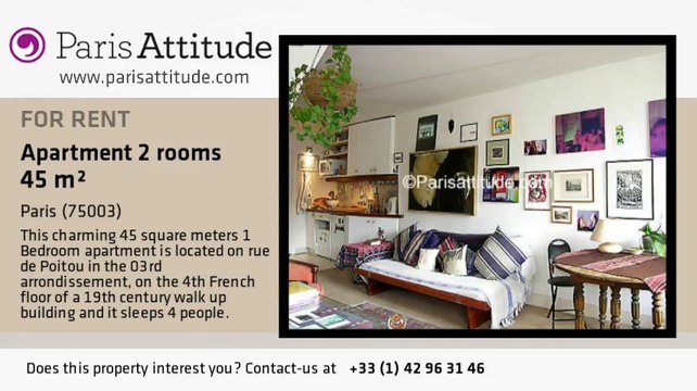 1 Bedroom Apartment for rent - Temple, Paris - Ref. 2781