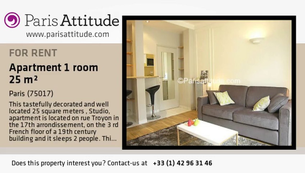 Studio Apartment for rent - Arc de Triomphe, Paris - Ref. 7591