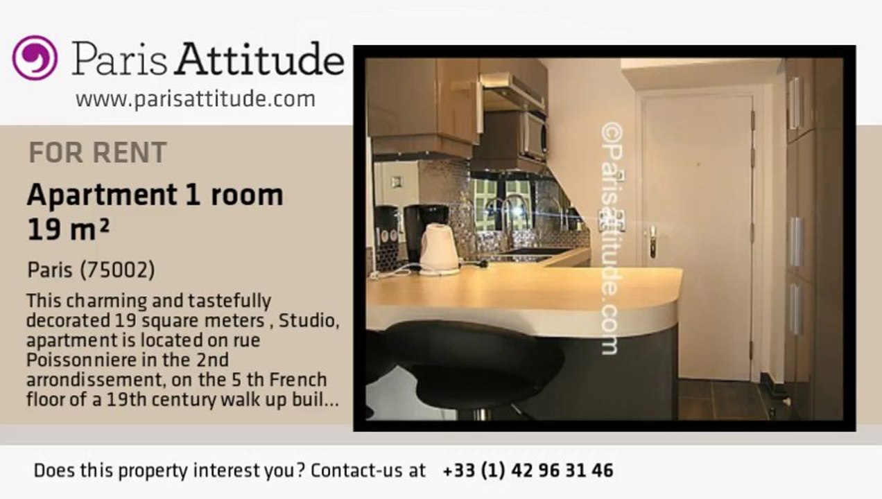 Studio Apartment for rent - Montorgueil, Paris - Ref. 6350