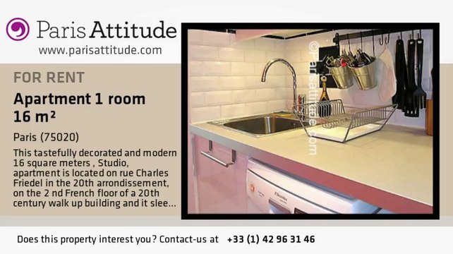 Studio Apartment for rent - Place des Fêtes, Paris - Ref. 6535