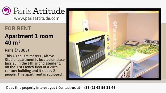 Alcove Studio Apartment for rent - Place Monge, Paris - Ref. 3650