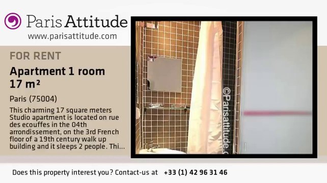 Studio Apartment for rent - St Paul, Paris - Ref. 4303