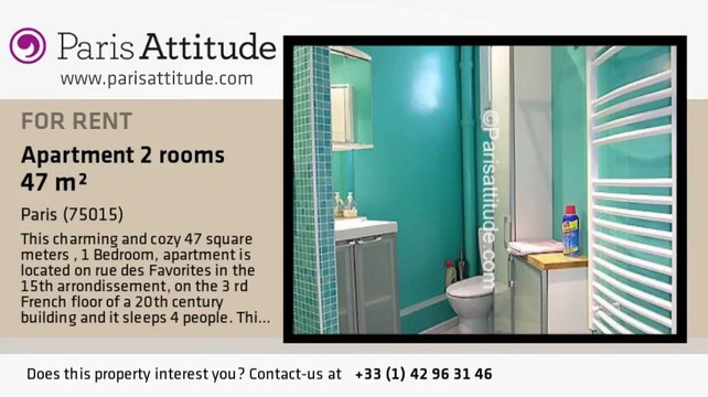 1 Bedroom Apartment for rent - Convention, Paris - Ref. 6096