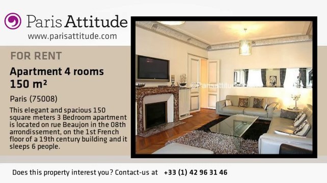 3 Bedroom Apartment for rent - Arc de Triomphe, Paris - Ref. 5042