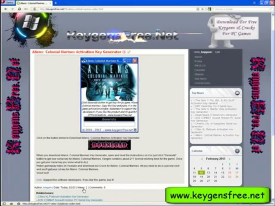 Aliens Colonial Marines Serial Keys